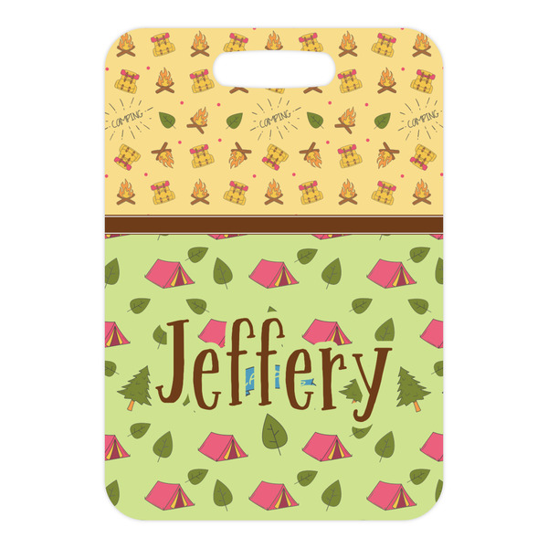 Summer Camping Metal Luggage Tag - Front Without Strap