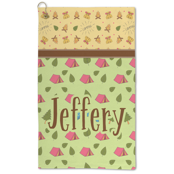 Custom Summer Camping Microfiber Golf Towel - Large (Personalized)