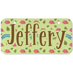 Summer Camping Mini/Bicycle License Plate (2 Holes) (Personalized)