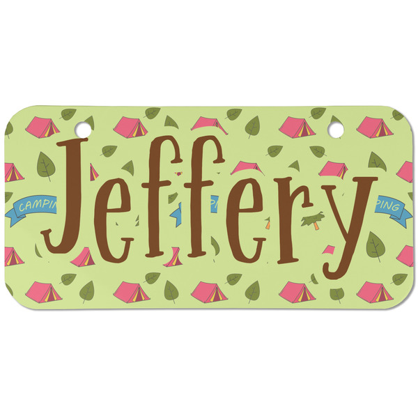 Custom Summer Camping Mini/Bicycle License Plate (2 Holes) (Personalized)