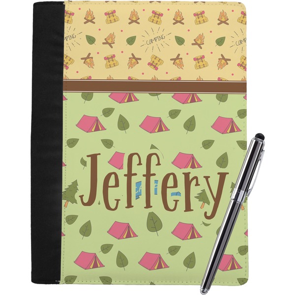 Custom Summer Camping Notebook Padfolio - Large w/ Name or Text