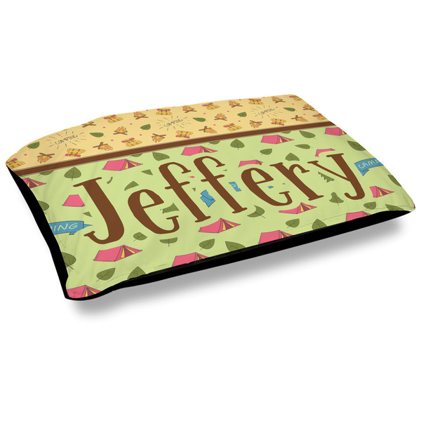 Custom Summer Camping Outdoor Dog Bed - Large (Personalized)