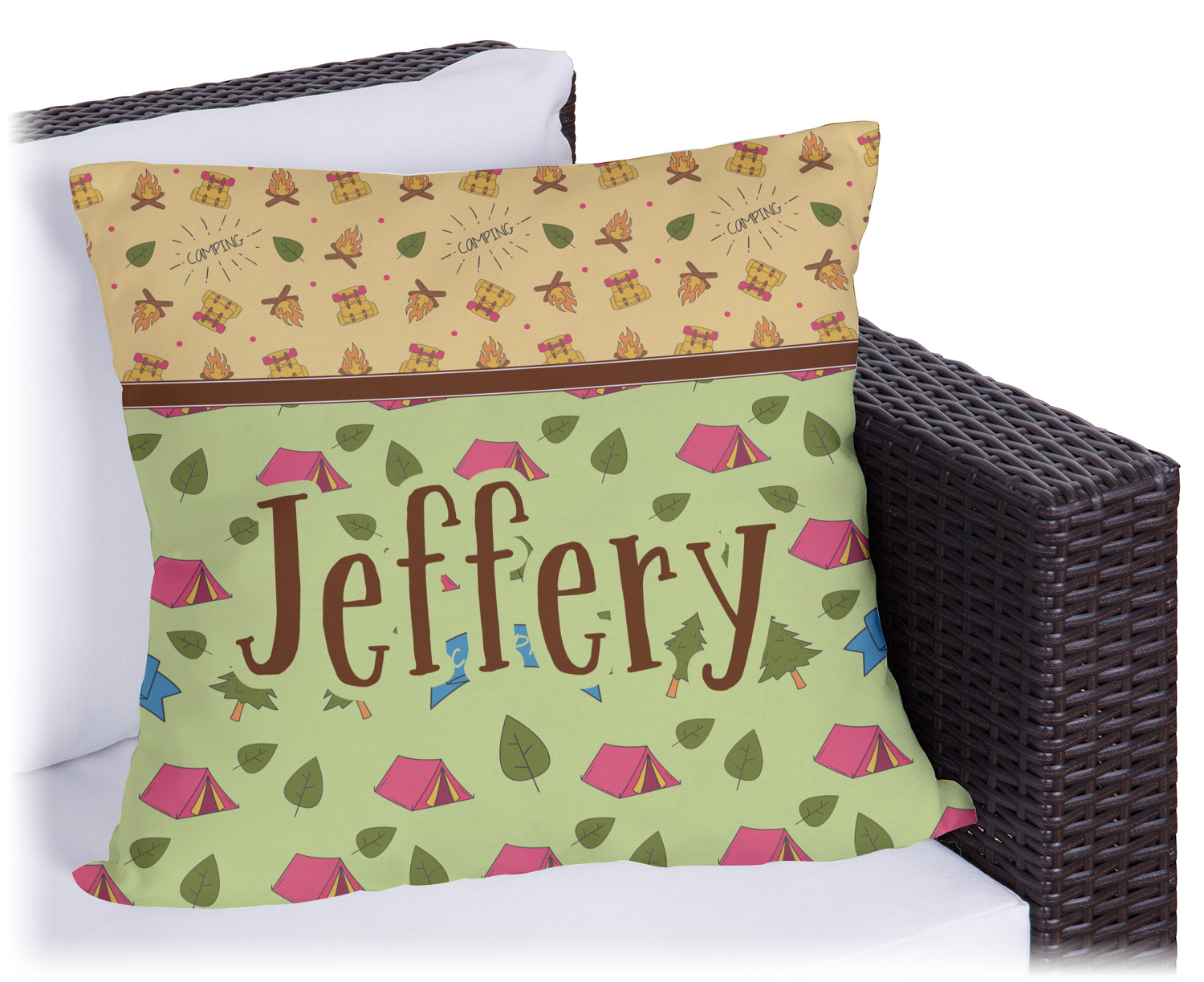 Summer Camping Outdoor Pillow 18" (Personalized) YouCustomizeIt
