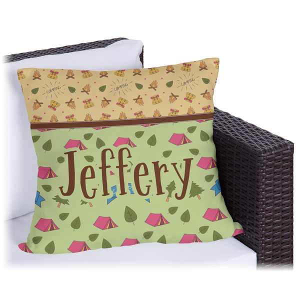 Custom Summer Camping Outdoor Pillow - 16" (Personalized)