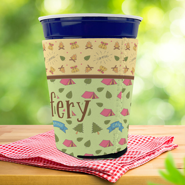Summer Camping Party Cup Sleeves - with bottom - Lifestyle