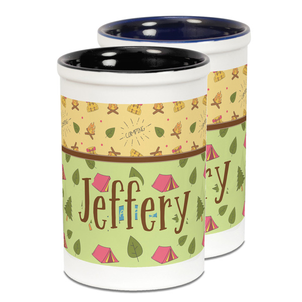 Custom Summer Camping Ceramic Pencil Holder - Large