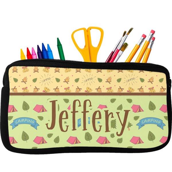 Custom Summer Camping Neoprene Pencil Case (Personalized)