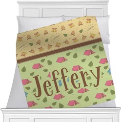 Summer Camping Minky Blanket (Personalized)