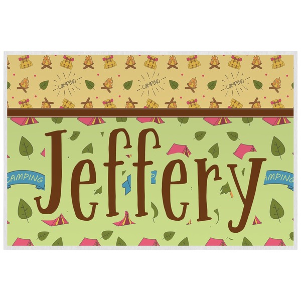 Custom Summer Camping Laminated Placemat w/ Name or Text