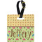 Summer Camping Plastic Luggage Tag - Square w/ Name or Text