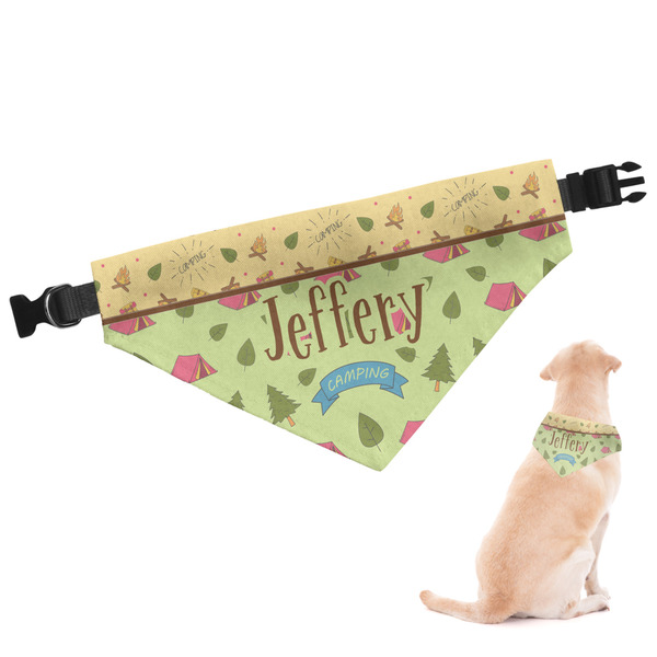 Custom Summer Camping Dog Bandana - XLarge (Personalized)