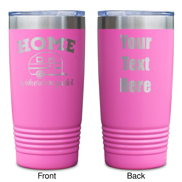 Summer Camping Pink Polar Camel Tumbler - 20oz - Double Sided - Approval