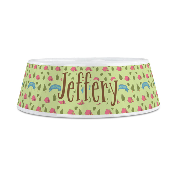 Summer Camping Plastic Dog Bowls - Medium - FRONT
