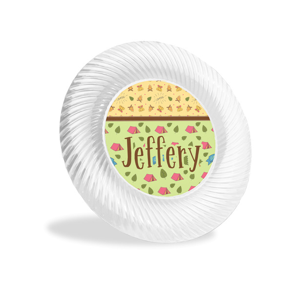 Custom Summer Camping Plastic Party Appetizer & Dessert Plates - 6" (Personalized)