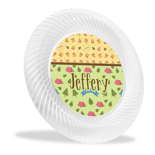 Custom Summer Camping Plastic Party Dinner Plates - 10" (Personalized)