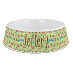 Summer Camping Plastic Dog Bowl - Large (Personalized)