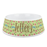 Summer Camping Plastic Dog Bowl (Personalized)