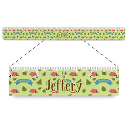 Summer Camping Plastic Ruler - 12" (Personalized)
