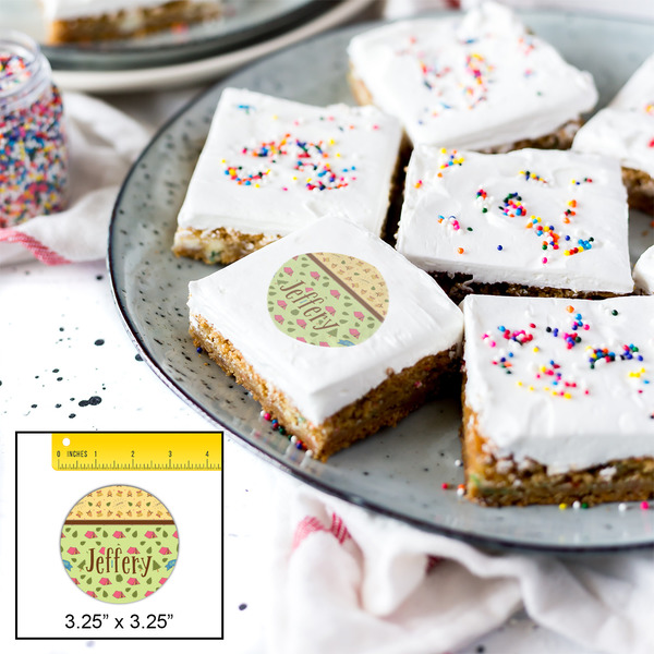 Summer Camping Printed Icing Circle - Large - In Context