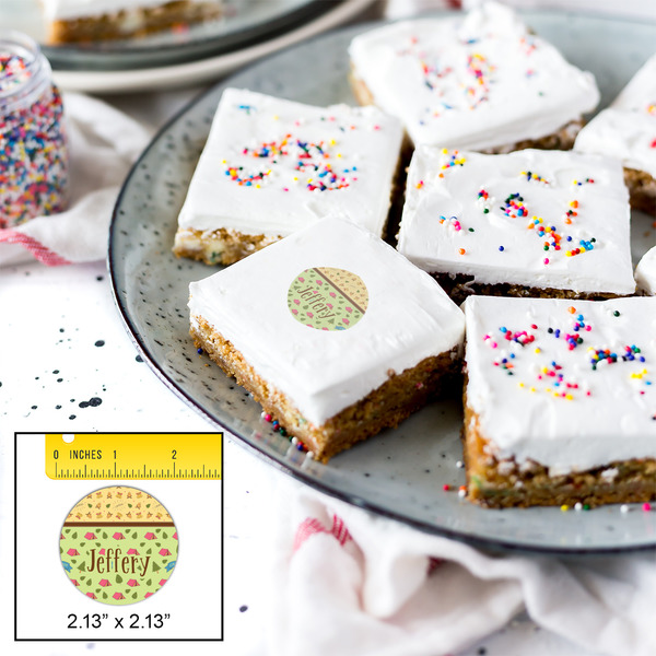 Summer Camping Printed Icing Circle - Small - In Context