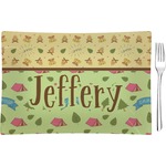 Summer Camping Rectangular Glass Appetizer / Dessert Plate - Single or Set (Personalized)