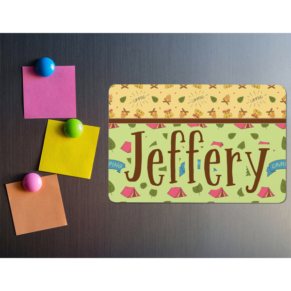 Summer Camping Rectangular Fridge Magnet - LIFESTYLE