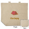 Summer Camping Reusable Cotton Grocery Bag - Front & Back View