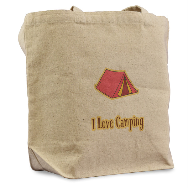 Custom Summer Camping Reusable Cotton Grocery Bag - Single (Personalized)