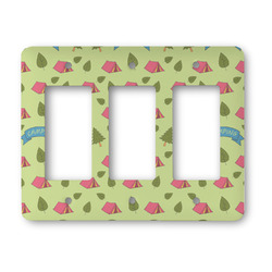 Summer Camping Rocker Style Light Switch Cover - Three Switch