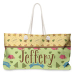 Summer Camping Large Tote Bag with Rope Handles (Personalized)