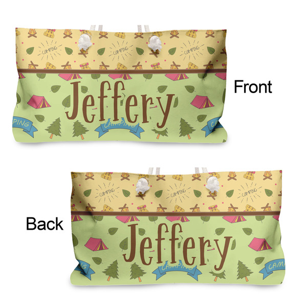 Summer Camping Large Rope Tote - From & Back View