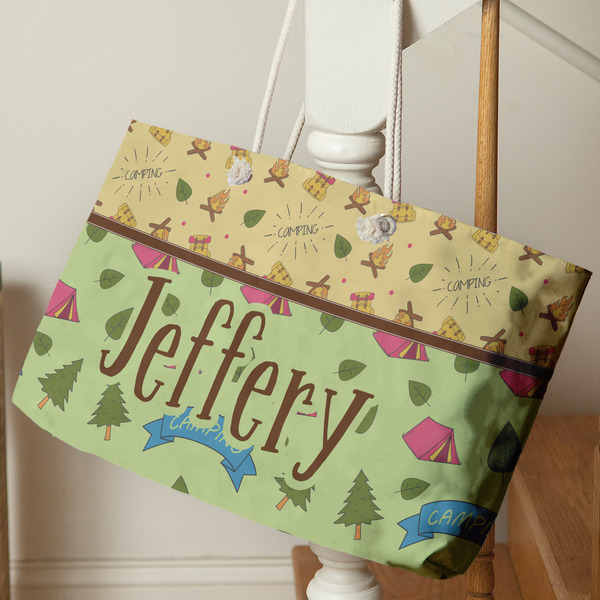 Summer Camping Large Rope Tote - Life Style