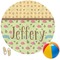 Summer Camping Round Beach Towel (Personalized)