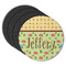 Summer Camping Round Rubber Backed Coasters - Set of 4 (Personalized)