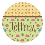 Summer Camping Round Decal - Medium (Personalized)