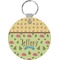 Summer Camping Round Plastic Keychain (Personalized)