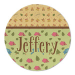 Summer Camping Round Linen Placemat - Single Sided (Personalized)