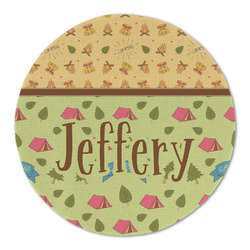 Summer Camping Round Linen Placemat (Personalized)