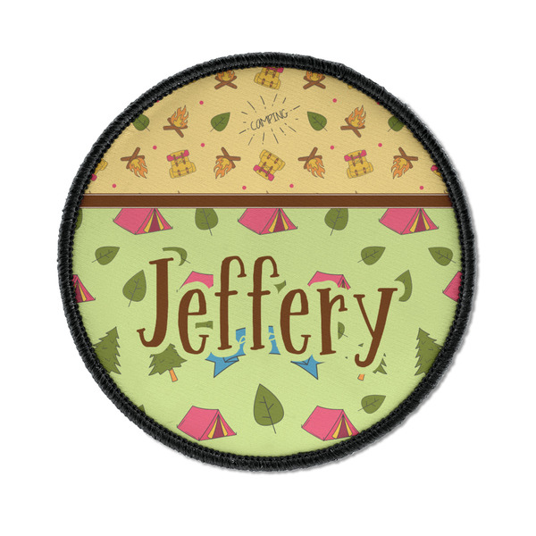 Custom Summer Camping Iron On Round Patch w/ Name or Text