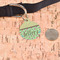 Summer Camping Round Pet ID Tag - Large - In Context