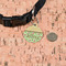 Summer Camping Round Pet ID Tag - Small - In Context