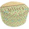 Summer Camping Round Pouf Ottoman (Top)