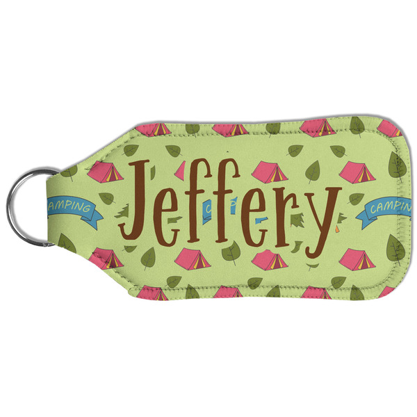 Summer Camping Sanitizer Holder Keychain - Large (Back)