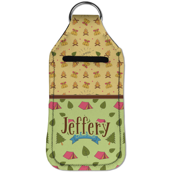 Summer Camping Sanitizer Holder Keychain - Large (Front)