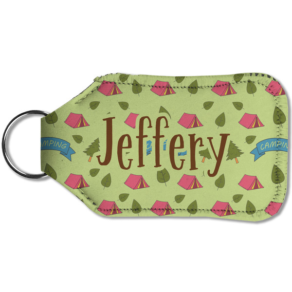 Summer Camping Sanitizer Holder Keychain - Small (Back)