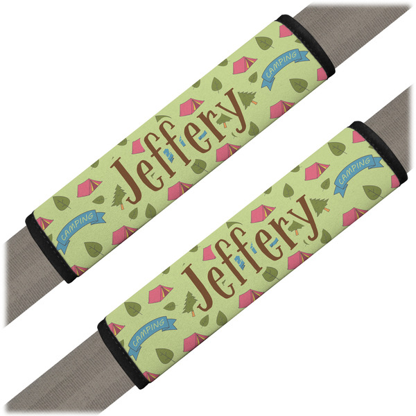Custom Summer Camping Seat Belt Covers (Set of 2) (Personalized)
