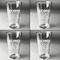 Summer Camping Set of Four Engraved Beer Glasses - Individual View