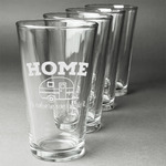 Summer Camping Pint Glasses - Engraved (Set of 4)