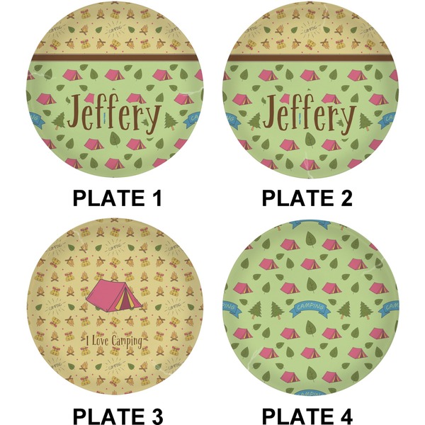 Summer Camping Set of Lunch / Dinner Plates (Approval)
