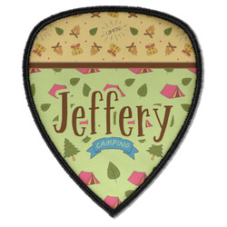 Summer Camping Iron on Shield Patch A w/ Name or Text